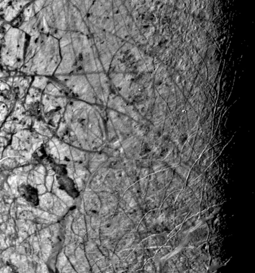 cracked, icy surface